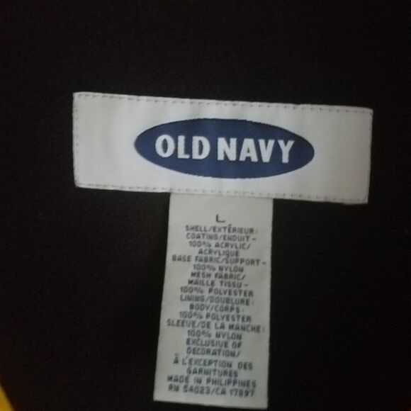 Old Navy Gold and Black Shell with 3 Pockets Size Large - Picture 6 of 8